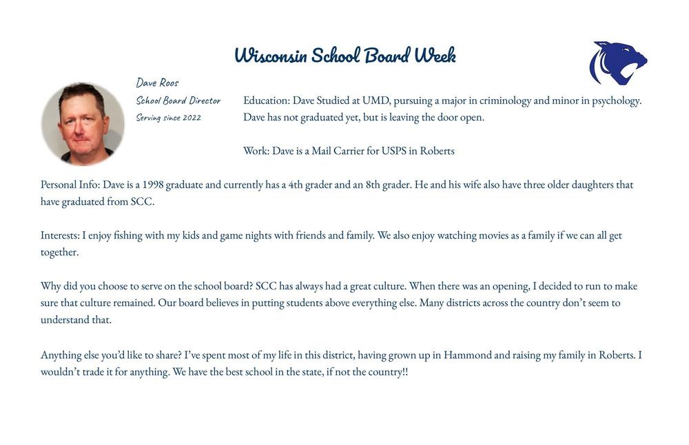 WI School Board Week - Dave Roos