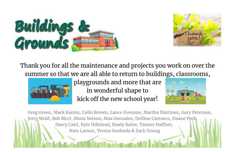Building & Grounds Thank You!