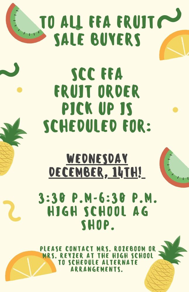 St. Croix Central FFA Fruit Sale Fundraiser! Order Pick Up