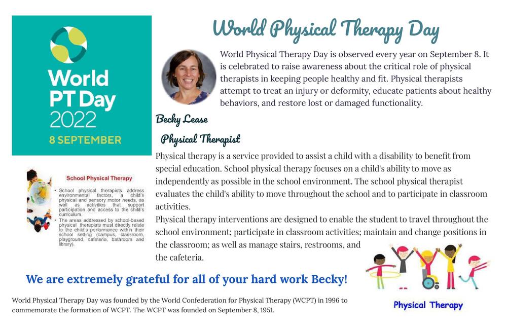 World Physical Therapy Day St. Croix Central High School