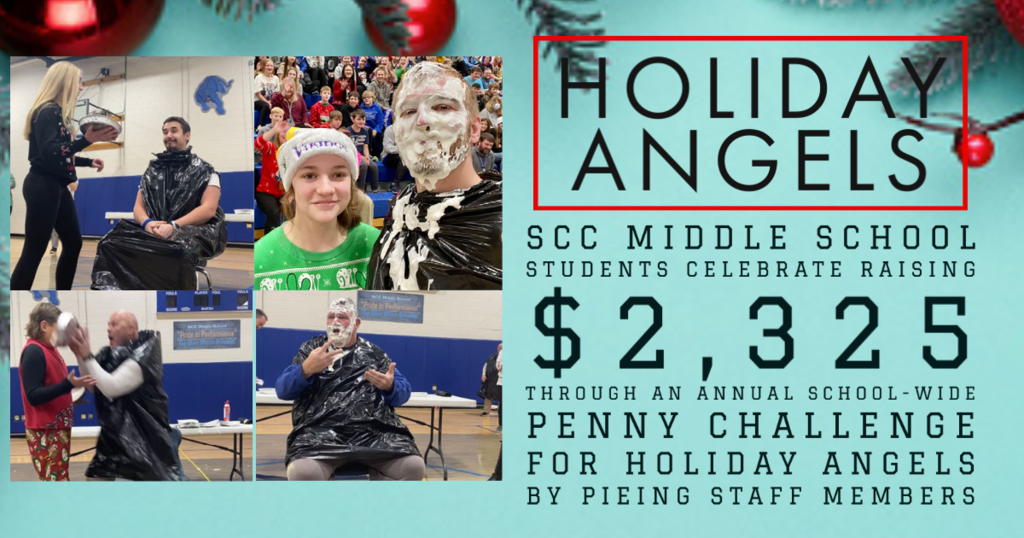 Holiday Angels Pieing Staff Members