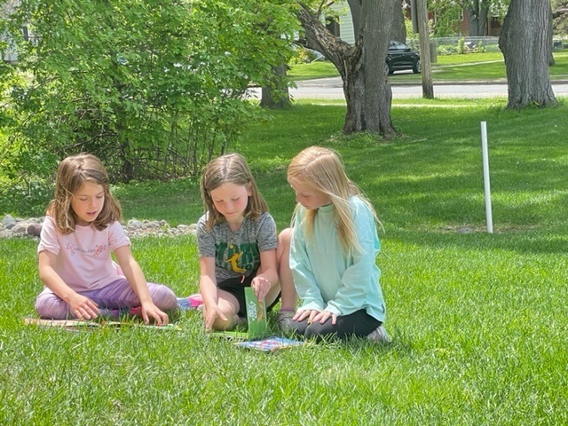first grade reading outside