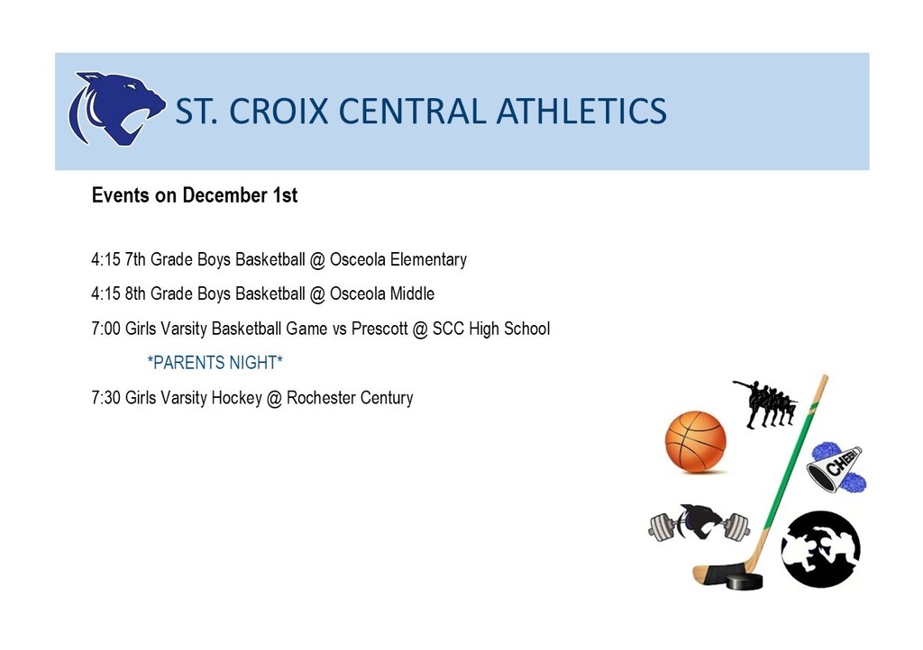 Athletic Events on December 1