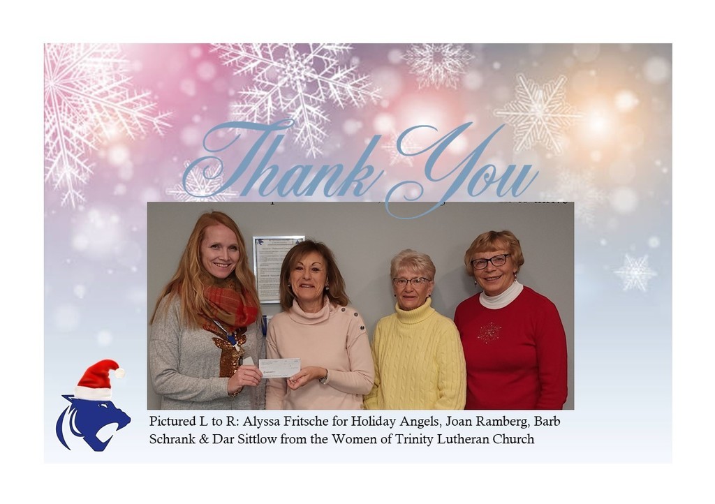 Holiday Angels - Donation from Trinity Lutheran Women