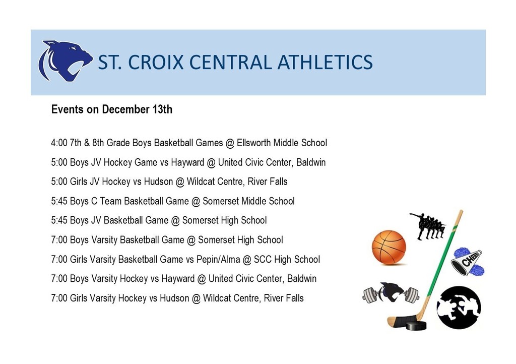 Athletic Events on December 13