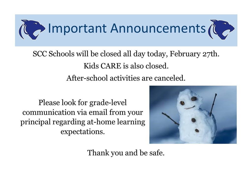 School Closed Feb 27th