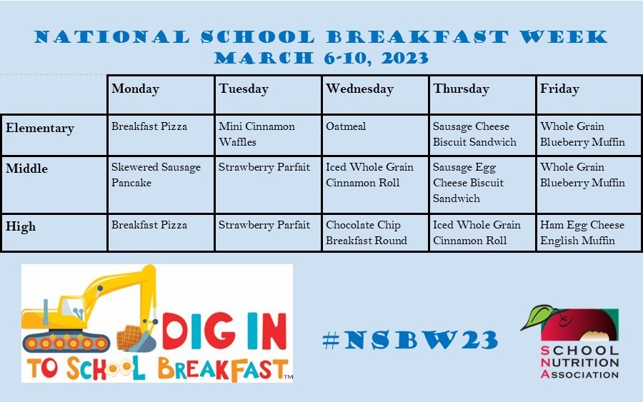 National School Breakfast Week - March 6-10