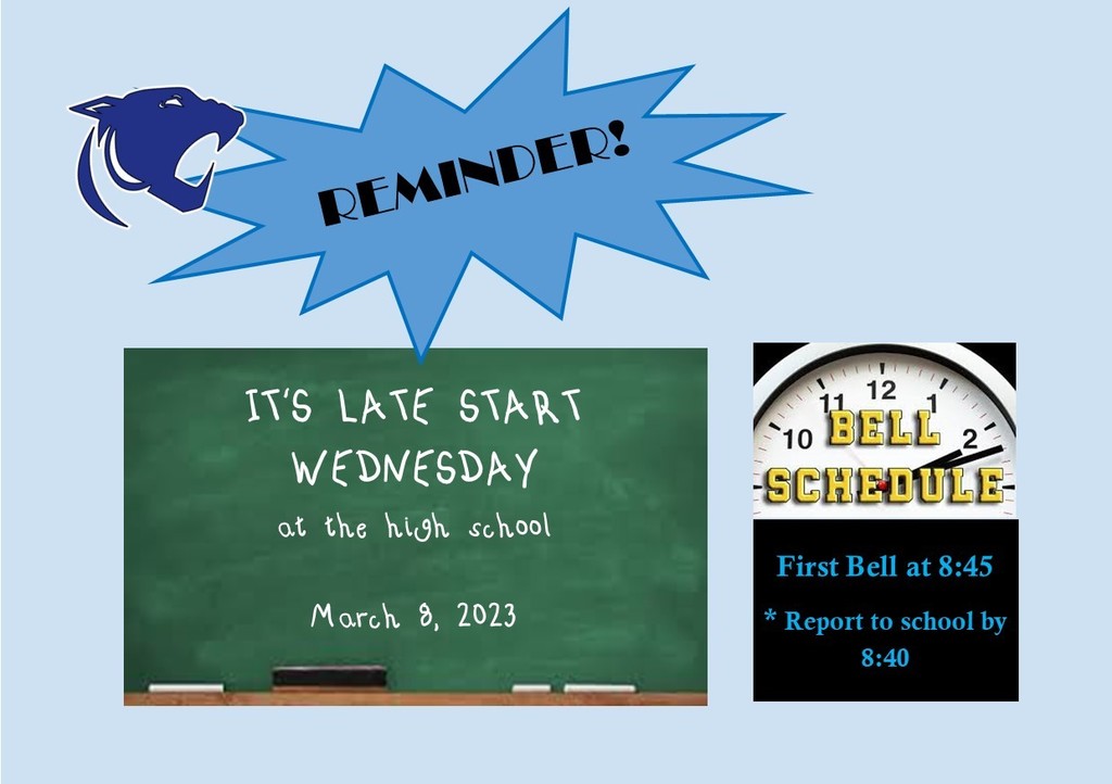 High School Late Start - March 8th