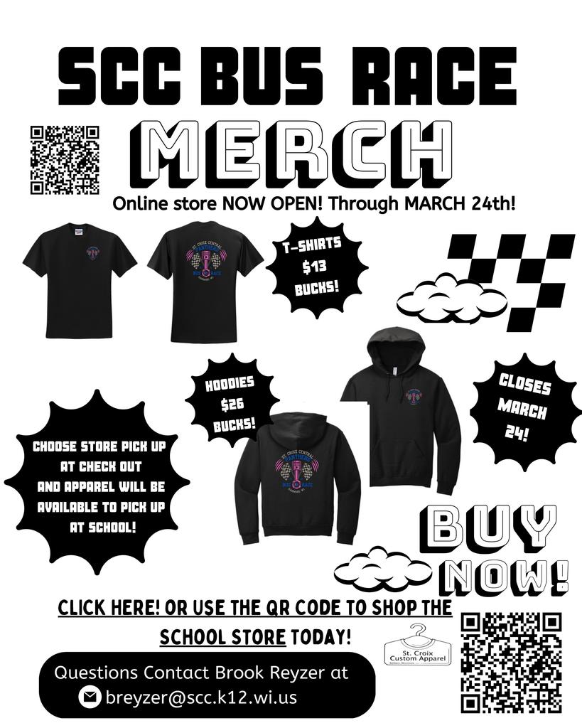 SCC Bus Race Merchandise