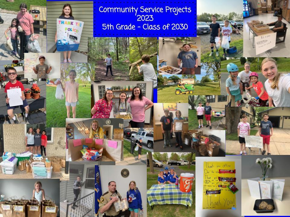 5th Grade Community Service Projects