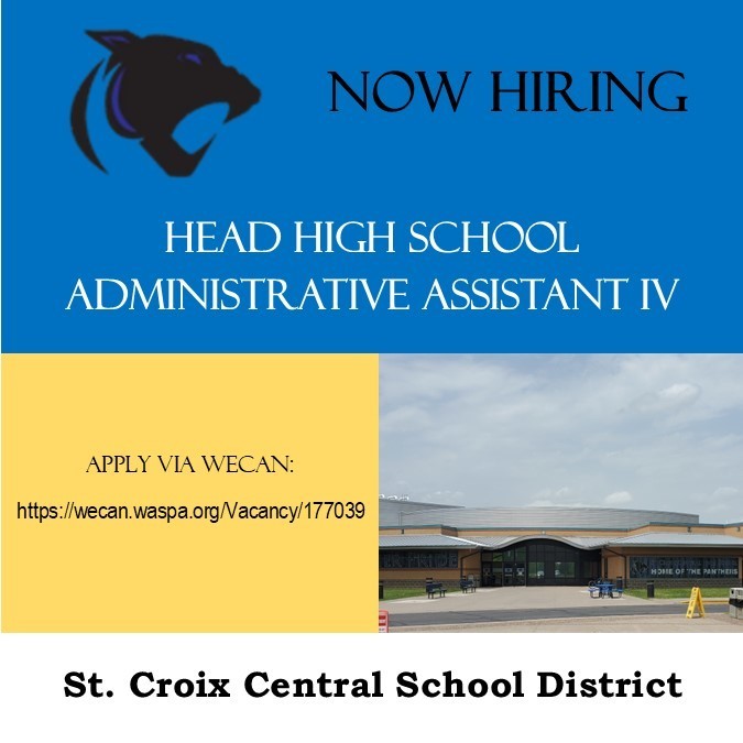 Now Hiring - High School Administrative Assistant